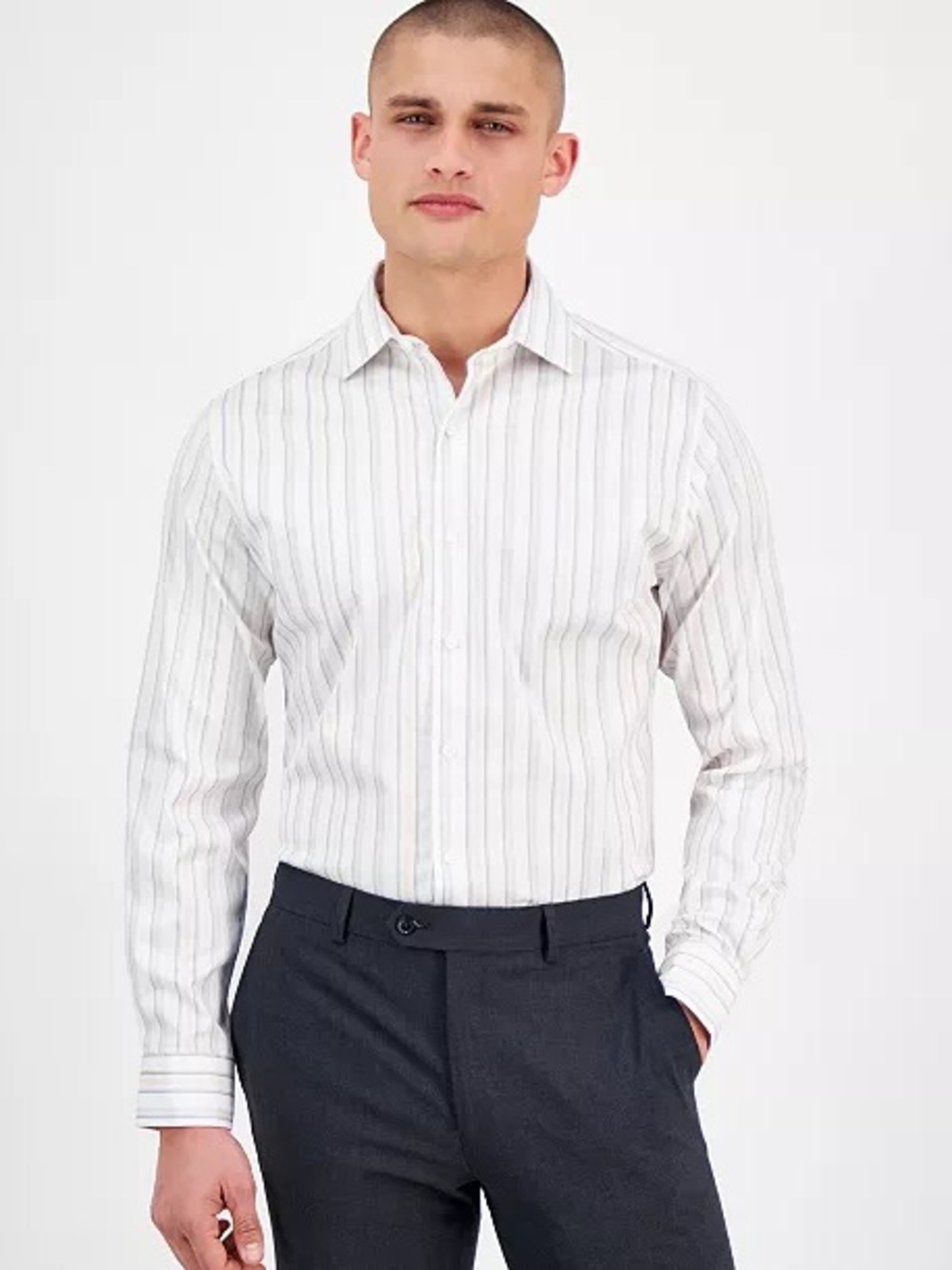 Bar III
Men's Slim-Fit Jin Stripe Dress Shirt NWT
